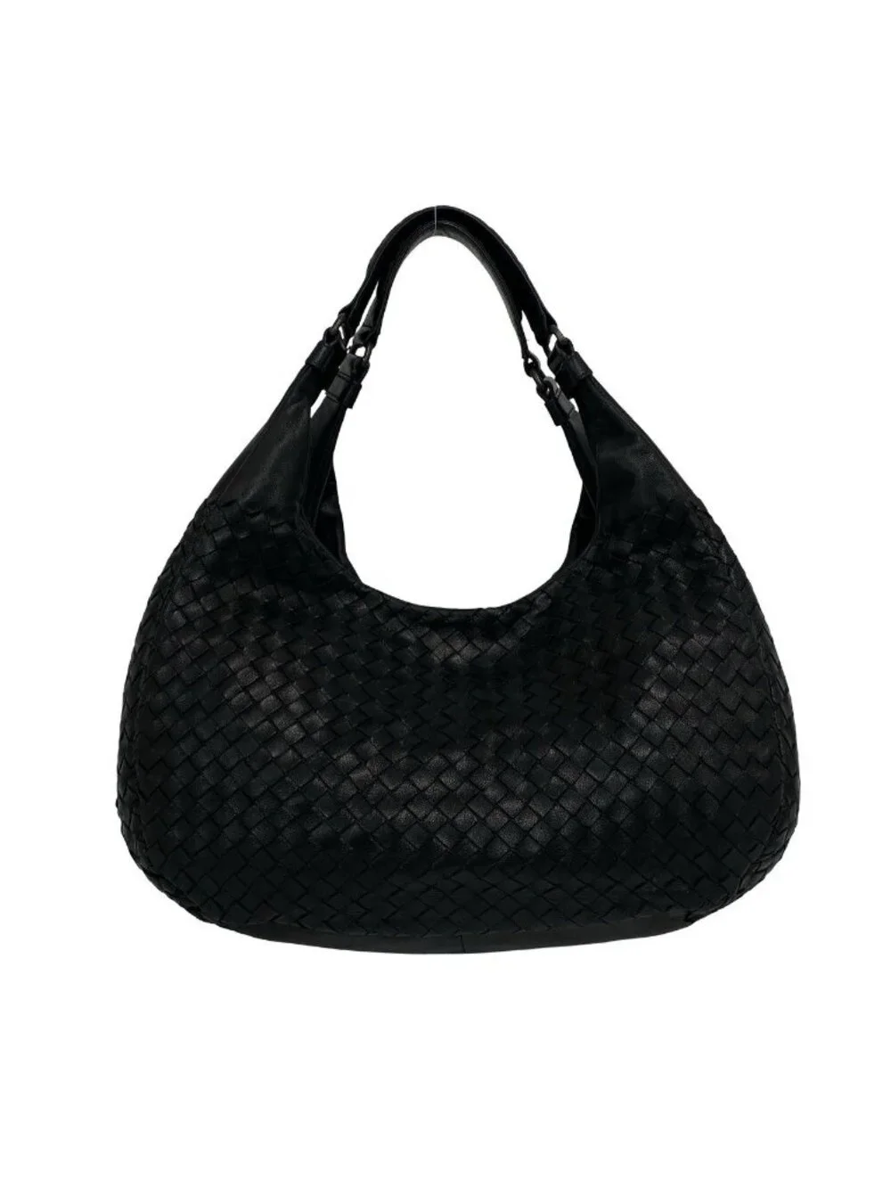 Bottega Veneta Campana Intrecciato Leather Tote Bag Black